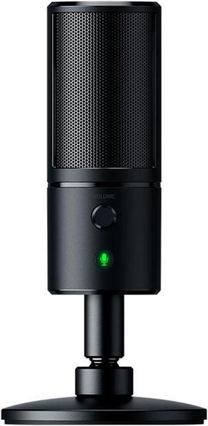 FANTECH game microphone, Seiren X condenser microphone, usb connection live microphone applicable, accurate pickup, shock absorption design, can filter noise, black