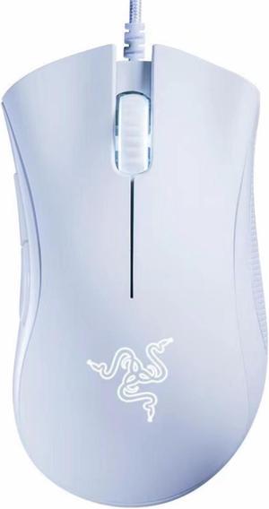 FANTECH DeathAdder Essential wired Gaming Mouse, Ergonomic design 6400 DPI Optical Sensor - 5 Programmable Buttons - Mechanical Switches - Rubber Side Grips - White