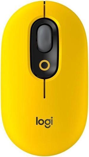 Logitech POP MOUSE  Wireless Bluetooth Mouse, Office Mute,Tablet Laptop Office Cross Screen Operation, 4000DPI, 4 buttons, for Windows and macOS, Small, cute and portable, bluetooth 5.1, yellow