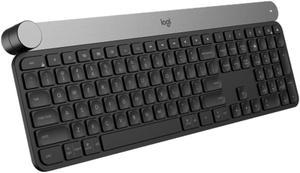 Logitech Craft Advanced Wireless Keyboard with Creative Input Dial and Backlit Keys, Quiet and Efficient, Aluminum, Windows/macOS/ChromeOS/iPadOS Support, Black