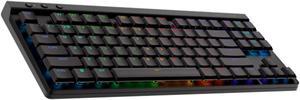 Logitech G515 Lightspeed TKL Low Profile Wireless Gaming Keyboard, LIGHTSYNC RGB, Thin Tenkeyless Design, Double-Shot PBT Keycaps, Tactile (Brown) Mechanical Switches - Black