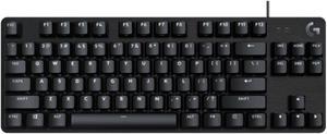 Logitech G412 TKL SE Mechanical Gaming Keyboard - Compact Backlit Keyboard with Flick Mechanical Switches, PBT Keycaps, 87 Keys, Windows and macOS Compatible - Black Aluminum