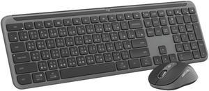 Logitech MK950 Wireless Bluetooth Keyboard and Mouse Kit, Padded Palmrest, Wave for Windows/macOS/USB/ChromeOS/Linux®, Black