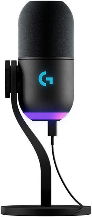 Logitech G Yeti GX Dynamic RGB Gaming Microphone, Podcast with LIGHTSYNC, Blue VO!CE, G HUB Control, Supercardioid, USB Plug and Play on PC/Mac - Black