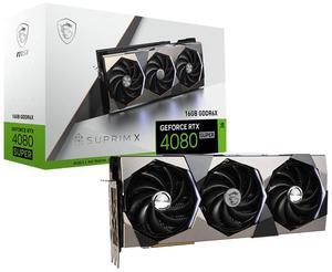 AULA M-S-I GeForce RTX 4080 SUPER 16G SUPRIM X,PCI Express®Gen 4 16GB GDDR6X, 256-bit,23 Gbps,7680 x 4320,12 Ultimate,16-pin x 1,336 x 142 x 78 mm