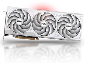 SAPPHIRE Tech PURE RX7900 GRE 16G D6 OC Gaming Graphics Card, (PCIe 4.0, 16GB GDDR6, HDMI 4K, DisplayPort 2.1a, video card, High TG Copper PCB, Digital Power Design), WHITE