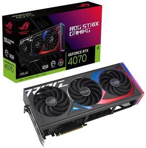 ASUS ROG Strix GeForce RTX 4070 OC Edition Gaming Graphics Card (PCIe 4.0, 12GB GDDR6X, DLSS 3, HDMI 2.1, DisplayPort 1.4a) ROG-STRIX-RTX4070-O12G-GAMING