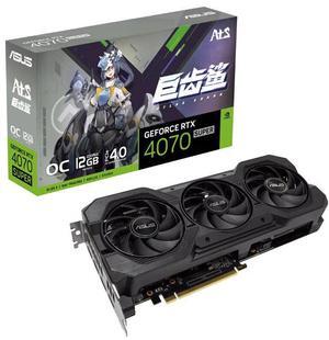 ASUS ATS GeForce RTX 4070 SUPER EVO OC Edition 12GB GDDR6X (PCIe 4.0, 12GB GDDR6X, DLSS 3, HDMI 2.1a, DisplayPort 1.4a, Axial-tech fan design) ATS-RTX4070S-O12G