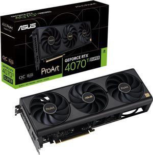 ASUS ProArt GeForce RTX 4070 Ti SUPER OC Edition Graphics Card (PCIe 4.0, 16GB GDDR6X, DLSS 3, HDMI 2.1a, DisplayPort 1.4a) PROART-RTX4070TIS-O16G