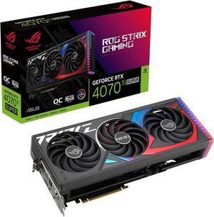 ASUS ROG Strix GeForce RTX 4070 Ti SUPER OC Edition Gaming Graphics Card (PCIe 4.0, 16GB GDDR6X, DLSS 3, Massive vented backplate, Power sensing, Aura Sync) ROG-STRIX-RTX4070TIS-O16G-GAMING