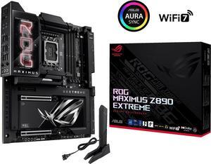 ASUS ROG MAXIMUS Z890 EXTREME In.tel Z890 LGA 1851 E-ATX motherboard, Advanced AI PC-ready, 24+2+1+2 stages, DDR5, WiFi7, 2.5G/10G LAN, PCIe® 5.0 M.2, Thunderbolt 5, USB Type-C®, AI OC, 5 LCD Screen