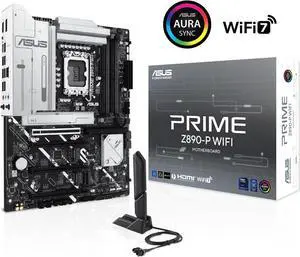 ASUS PRIME Z890-P WIFI Z890 LGA 1851 ATX motherboard, Inte.l Core Ultra Series 2 Ready, Advanced AI PC-ready, 14+1+1+2 power stage, DDR5, PCIe® 5.0, Thunderbolt 4 USB Type-C®, 4x M.2, Wi-Fi 7, 2.5Gb