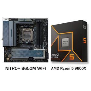 Sapphire Tech NITRO+ B650M WiFi AM5 Motherboard & Ryzen 5 9600X 6-Core CPU Combo | PCIe 5.0 x16, DDR5 7600MT/s, 12+2+1 Power Phase, Wi-Fi 6, 4K 144Hz HDMI