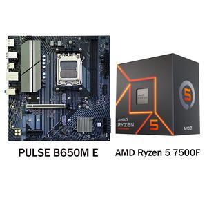 Sapphire Tech PULSE B650M E AM5 Motherboard & Ryzen 5 7500F 6-Core CPU Combo | PCIe 5.0 M.2, DDR5 7400+ OC, 7+2+1 Power Phase, Wi-Fi 6, Budget Gaming Bundle