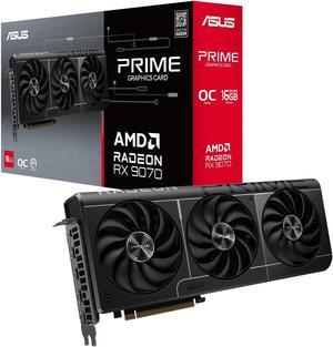 ASUS PRIME Radeon RX 907016GB 256-Bit GDDR6 PCI Express 5.0 RDNA 4 Graphics Card PRIME-RX9070-O16G