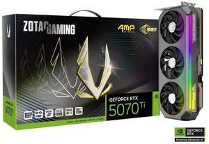 ZOTAC AMP Extreme INFINITY GeForce RTX 5070 Ti 16GB 256-Bit GDDR7 PCI Express 5.0 DLSS 4.0 Graphics Card ZOTAC GEFORCE RTX 5070 Ti 16GB AMP EXTREME INFINITY