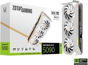 ZOTAC SOLID OC White Edition GeForce RTX 5090 32GB 512-Bit GDDR7 PCI Express 5.0 x16 DLSS 4.0 Graphics Card ZT-B50900Q-10P SOLID OC White Edition  ZOTAC GEFORCE RTX 5090  32GB SOLID OC WHITE