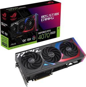 ASUS ROG Strix GeForce RTX 4070 SUPER OC Edition Gaming Graphics Card (PCIe 4.0, 12GB GDDR6X, DLSS 3, Massive vented backplate, Power sensing, Aura Sync) ROG-STRIX-RTX4070S-O12G-GAMING