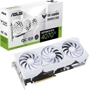 ASUS TUF Gaming NVIDIA GeForce RTX 4070 Ti OC White Edition Gaming Graphics Card (PCIe 4.0, 12GB GDDR6X, HDMI 2.1a, DisplayPort 1.4a) TUF-RTX4070TI-O12G-WHITE-GAMING