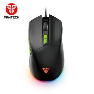 FANTECH VENOM GO VX6 Black Wired Gaming Mouse,2400 DPI Adjustable, 7 Buttons,20 MILLION CLICKSRGB Lighting Effect, 7D Macro Function Performance,Ergonomic Design for PC/Computer (Black)