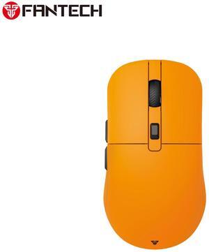 FANTECH KANATA WIRELESS S WG9S Black Gaming Mouse - 12000 DPI, Dual Mode Connectivity,Huano Blue Shell White Dots,70+Hours Battery Life,Pixart 3311 Sensor,Ergonomic Design for PC/Computer(Yellow)
