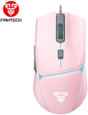 FANTECH CRYPTO VX7 Pink Wired Gaming Mouse,8000 DPI Adjustable, 6 Buttons,10 MILLION CLICKSFantech CRYPTO VX7 designed with 4 lighting colors,Ergonomic Design for PC/Computer (Pink)