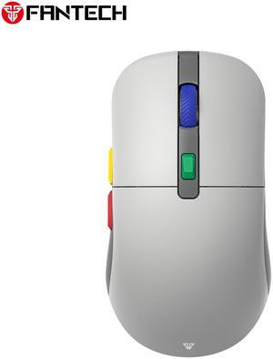 FANTECH SUPER MAXFIT THEME KANATA WIRELESS S WG9S Grey Gaming Mouse - 12000 DPI,Huano Blue Shell White Dots,70+Hours Battery Life,Pixart 3311 Sensor,Ergonomic Design for PC/Computer(Grey)