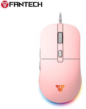 FANTECH KANATA VX9S Pink Wired Gaming Mouse, 7200 DPI Adjustable, 6 Buttons,Ambidextrous DesignRGB Lighting, Ergonomic Design for PC/Computer (Pink)