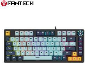 FANTECH ATOM81 MK875V2 MIZU Mechanical Wired Keyboard,81 Key,26 Keys Anti-Ghost 3-Pin Hot Swappable switchs 17 Lighting Mode 3 Color Combination Keycaps,SkyBlue / Navy (red switch)