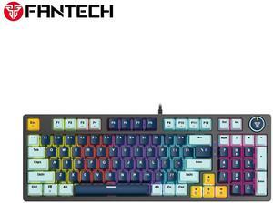 FANTECH ATOM96 MK890V2 MIZU Mechanical Wired Keyboard,96 Key, Full Keys Anti-Ghost,3-Pin Hot Swappable switchs,10 Lighting Mode,3 Color Combination Keycaps,SkyBlue / Navy (blue switch)