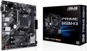 ASUS PRIME B450M-K II (90MB1600-M0EAY0) AM4 AMD B450 SATA 6Gb/s Micro ATX AMD Motherboard