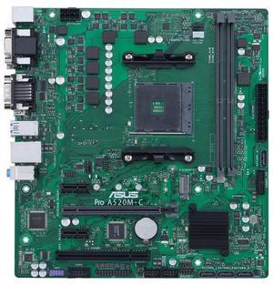 ASUS PRO A520M-C/CSM business  Motherboard - AMD Chipset - Micro ATX - AMD AM4 socket supports AMD Ryzen 5000 series/5000 G series/4000 G series/3000 series/3000 G series desktop processors
