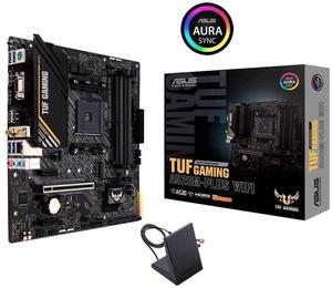 ASUS TUF Gaming A520M-PLUS (WiFi) AMD AM4 (3rd Gen Ryzen) microATX Gaming Motherboard (M.2 Support, 802.11ac Wi-Fi, DisplayPort, HDMI, D-Sub, USB 3.2 Gen 1 Type-A and Aura Addressable Gen 2 headers)
