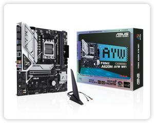ASUS A620M-AYW WIFI motherboard, AMD A620 (Ryzen AM5) mATX motherboard  DDR5, PCIe 4.0, dual M.2 slots, DisplayPort, HDMI, Realtek 2.5G wired network card, Wi-Fi 6. Supports USB 3.2 Gen 2
