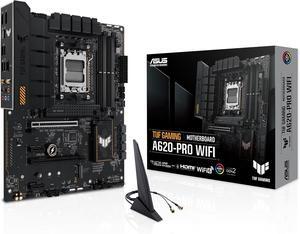 ASUS TUF Gaming A620-PRO WIFI AMD A620 AM5 DDR5 6400 DP HDMI Dual M2 USB3.2 AX WiFi + BT AURA RGB 2.5 Gbit LAN ATX 12+2 Power Phase, ASUS TUF Protection