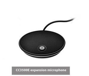 Logitech CC3500e STMP100 Expansion Microphone for GROUP System - Extends Coverage to 28ft, Plug & Play, Mute Button, Omnidirectional Mic, Black-single pack