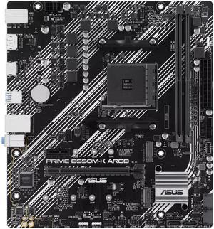 ASUS PRIME B550M-K ARGB AMD B550 (Ryzen AM4) mATX motherboard,M.2 slot,PCIe 4.0,Realtek 1G wired LAN,DisplayPort/HDMI,SATA 6 Gbps,USB 3.2 Gen 1 rear connector support, Aura Sync