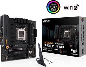 ASUS TUF GAMING B650M-PLUS WIFI Socket AM5 (LGA 1718) Ryzen 7000 mATX gaming motherboard(14 power stages, PCIe 5.0 M.2 support, DDR5 memory, 2.5 Gb Ethernet, WiFi 6, USB4 support and Aura Sync)