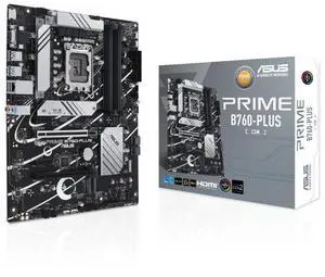 ASUS Prime B760-PLUS-CSM,  Intel® B760 LGA 1700 ATX motherboard, PCIe 5.0, three PCIe 4.0 M.2 slots, DDR5, Realtek 2.5Gb Ethernet, DisplayPort, VGA, SATA 6 Gbps, USB 3.2 Gen 2x2 Type-C®,  Aura Sync
