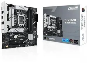 ASUS PRIME B760M-PLUS Intel B760 (LGA 1700) micro-ATX motherboard  PCIe 4.0, DDR5, two M.2 slots, Realtek 2.5Gb Ethernet, SATA 6 Gbps, rear USB 10Gbps, USB 5Gbps Type-C, Aura Sync
