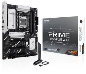ASUS PRIME B850-PLUS WIFI AMD B850 ATX motherboard AM5 DDR5, PCle 5.0 Ready, three M.2slots, Wi-Fi 6E, Realtek 2.5GbEthernet, BlOS FlashBack, AuraSync