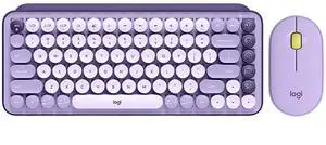 Logitech POP Keys Starry Purple Wireless Combo - Mechanical Typing Experience with Emoji Shortcuts, Multi-OS Compatibility