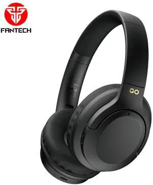 FANTECH GO VIBE WH05  Wireless Headset Dual Connection Bluetooth 5.0 & 3.6mm Audio Cable HeadphonesBlack