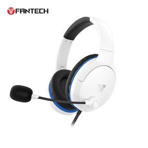 FANTECH VALOR II MH89 White Multi Platform Gaming Headset,40mm Tuned Drivers,Noise Cancelling Microphone,Swivel Microphone,3.5mm TRRS jack,White