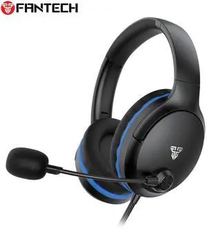 FANTECH VALOR II MH89 Black Multi Platform Gaming Headset,40mm Tuned Drivers,Noise Cancelling Microphone,Swivel Microphone,3.5mm TRRS jack,Black