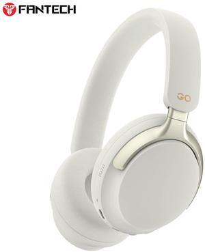FANTECH GO FLOW WH07A White ANC Wireless Headset,AI Noise Reduction35Hours Playback Time,Active Noise Cancelling,Dual-Mode Connection,Lightweight Design,Multi-Device Connection,BT/3.5mm TRS ,White