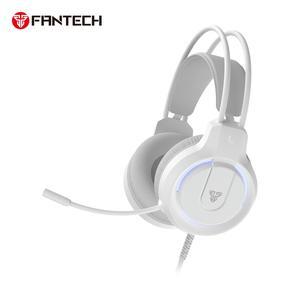FANTECH FLASH HQ53 White Gaming Headset Lightweight But Durable,Light Effect,Dual 3.5mmTRS+USB A Plug Type,White