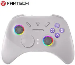 Fantech WGP15V2 Eos Pro II Multi-Platform Wireless Controller,2.4G BT Tri-Mode Connectivity,Replaceable D-Pads,Replaceable Thumbsticks,Hall-Effect Sticks & Triggers,White