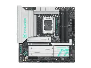 ASUS TX GAMING B860M WIFI Intel B860 (LGA 1851) mATX Motherboard,AlPC,DDR5,AEMP 3.0,2.5G Wired LAN,Wi-Fi 6E,USB 20Gbps Type-c,ASUS WIFl Mobile Antenna,M.2 Convenient Buckle,Aura Sync RGB Light Sync