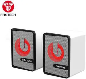FANTECH BEAT GS203 Wired Moble Gaming And Music Speaker,Bass Memerane,HI-RES Audio,Multi-Plaform Compatiblity,3.5mm Plug And USB Plug,White
